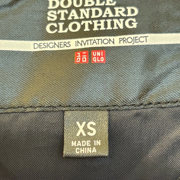 🍄Double Standard Clothing Black Blazer w/Gray Stretch Panels Unfinished Hems - Picture 2 of 9